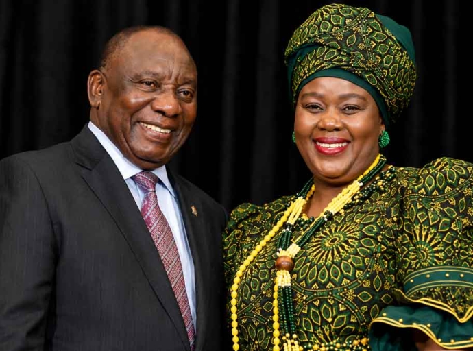 President Cyril Ramaphosa and Justice Minister Mmamoloko Kubayi 