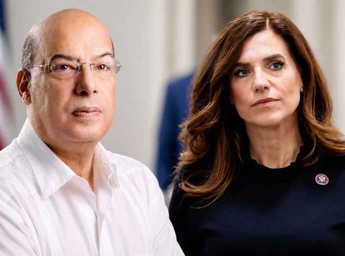 Antigua and Barbuda's Ambassador to the US, Sir Ronald Sanders and Congresswoman Nancy Mace of South Carolina.