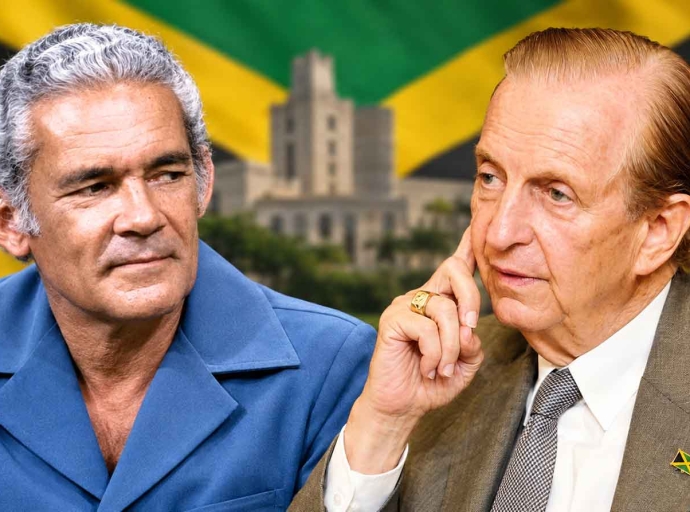 Former Prime Ministers Michael Manley and Edward Seaga