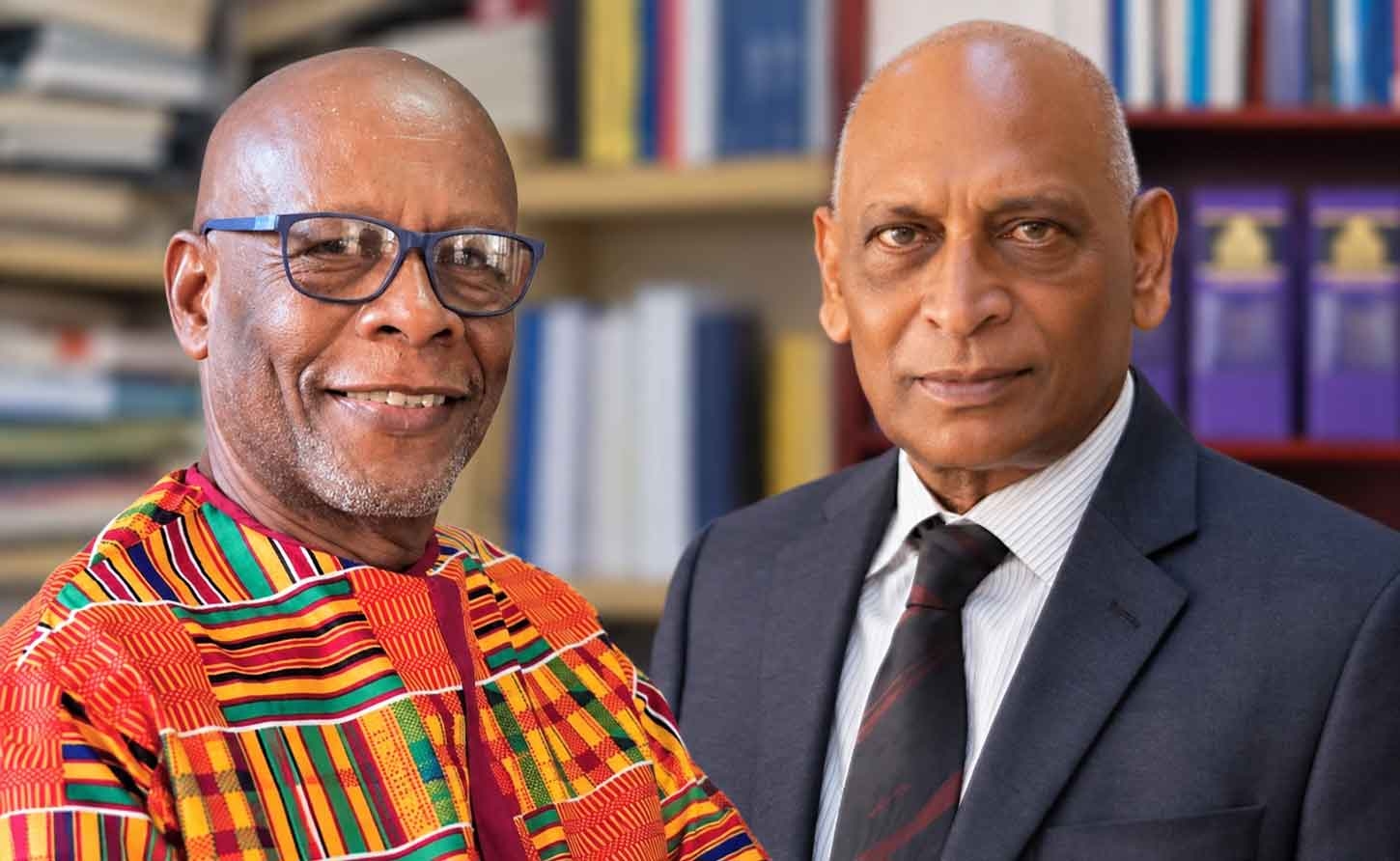 Journalist Enrico Woolford and former government minister Leslie Ramsammy