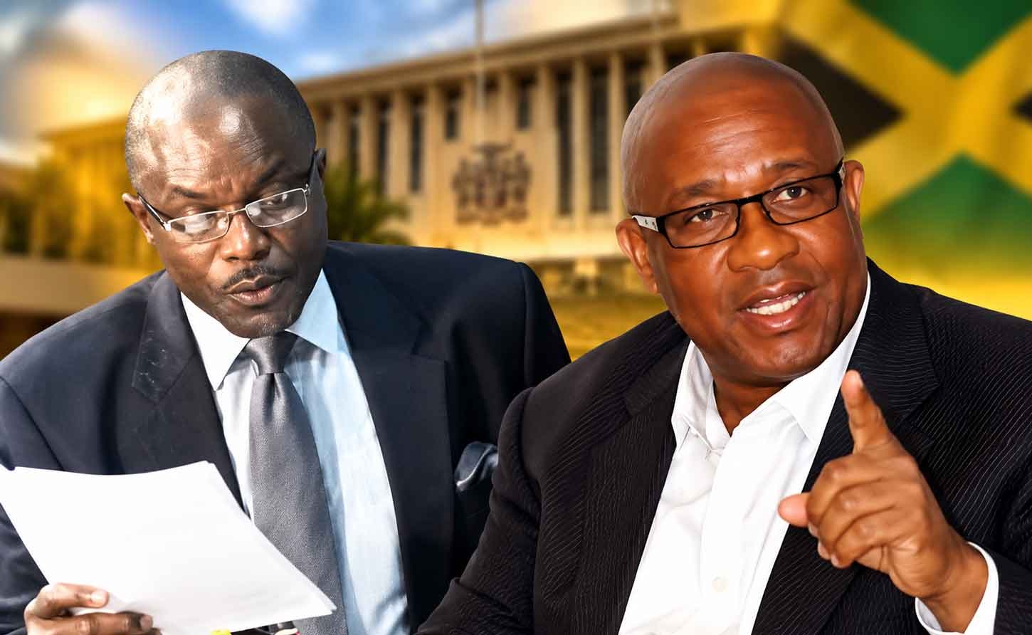 From left, JLP Member of Parliament for Southwestern, St. Catherine C. Everald Warmington and Ambassador General Global Afrikan Congress Cikiah Thomas
