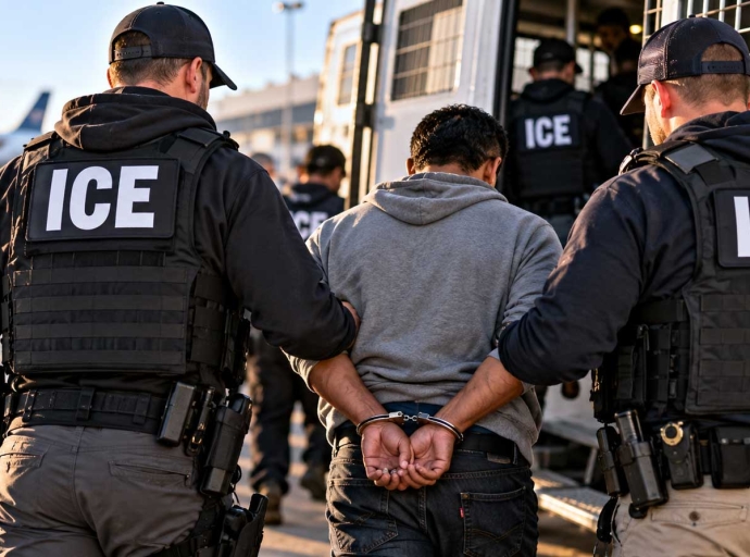 ICE agents began appearing at major US airports in force from March 2026, targeting foreign nationals with expired visas — a dramatic expansion from the previous practice of only detaining those with existing removal orders.
