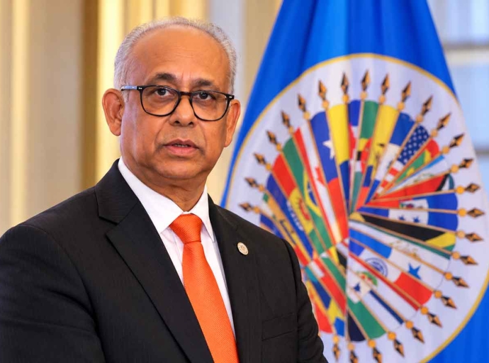 Secretary General of the Organization of American States (OAS), His Excellency Albert Ramdin delivers remarks at the opening of the regional anti-corruption conference, Corruption: A Common Threat to Societies and Development at the OAS headquarters in Washington, D.C. Wednesday October 21. 2026.| Derrick Scott Photo