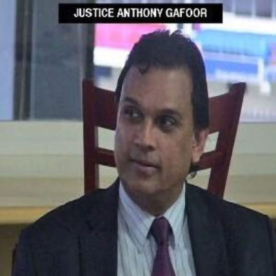 Justice Anthony D.J. Gafoor is Chairman of the Tax Appeal Court, Trinidad and Tobago