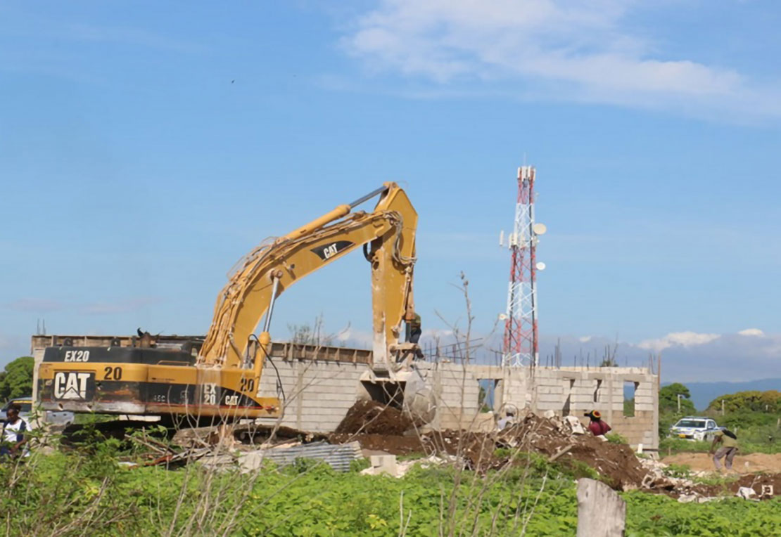 The demolition of houses in the Clifton area on Thursday, October 6 on the alleged instructions of Prime Minister Andrew Holness.