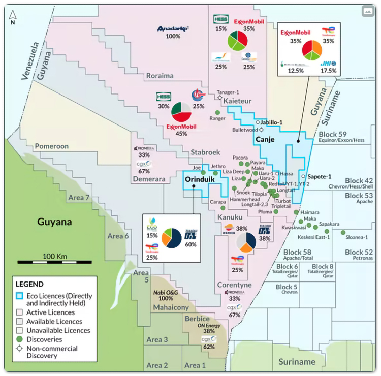 ExxonMobileGuyana Oil map