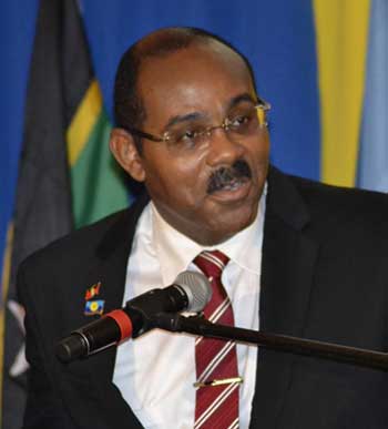 Antigua's Prime Minister Gaston Browne
