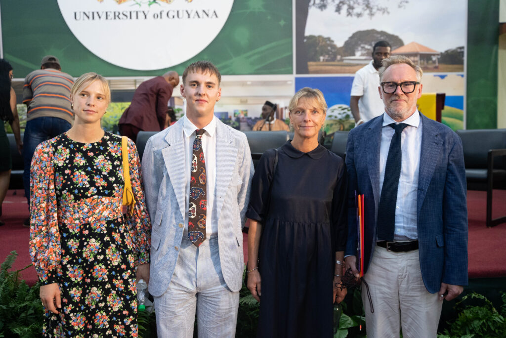 Members of the Gladstone family who travelled to Guyana to deliver the apology at the University of Guyana