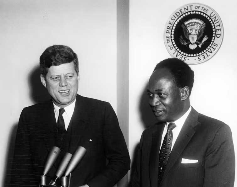  President Nkrumah’s meeting with President John F. Kennedy in 1961, White House, Washington, D.C. J.F.K Library 