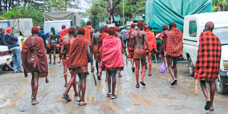 Maasai Morans head to a traditional ceremony in Kajiado in 2016 | File Photo