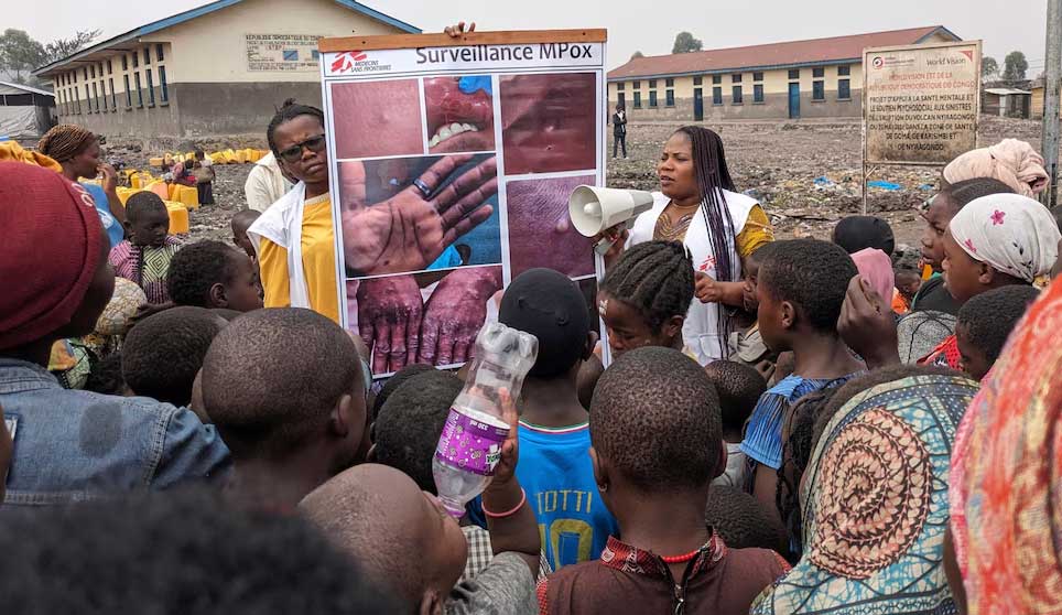 This photo supplied by MSF (Doctors Without Borders) dated May 31, 2023, shows health worker...The Associated Press