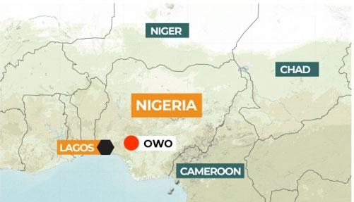 Owo, Nigeria where the massacre took place