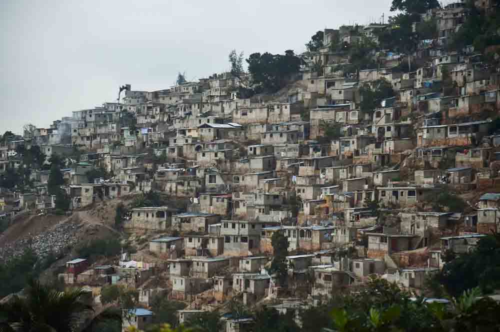 View of houses on a mountain in Juvenat, in the commune of Petion-Ville, in Port-au-Prince, on Dec. 12, 2017.