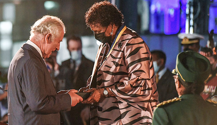  Prince Charles was conferred the Order of Freedom of Barbados by President Sandra Mason