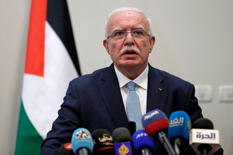 We have documented [the crime] and submitted a file about it to the ICC prosecutor alongside other Israeli violations,' Palestinian Foreign Minister Riyad al-Maliki told Anadolu Agency on Monday [File: Ahmad Gharabli/AFP]