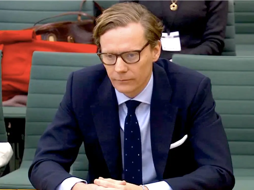 Alexander Nix, the British consultant who lost his business after an Observer investigation exposed Cambridge Analytica’s unauthorised use of Facebook data. Photograph: Tolga Akmen/AFP/Getty Images