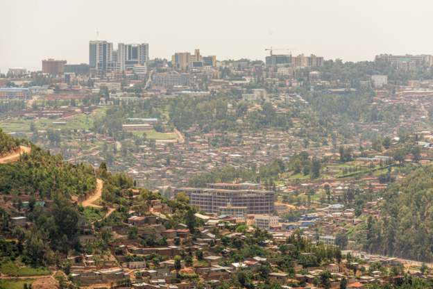 The city of Kigali in Rwanda, Africa