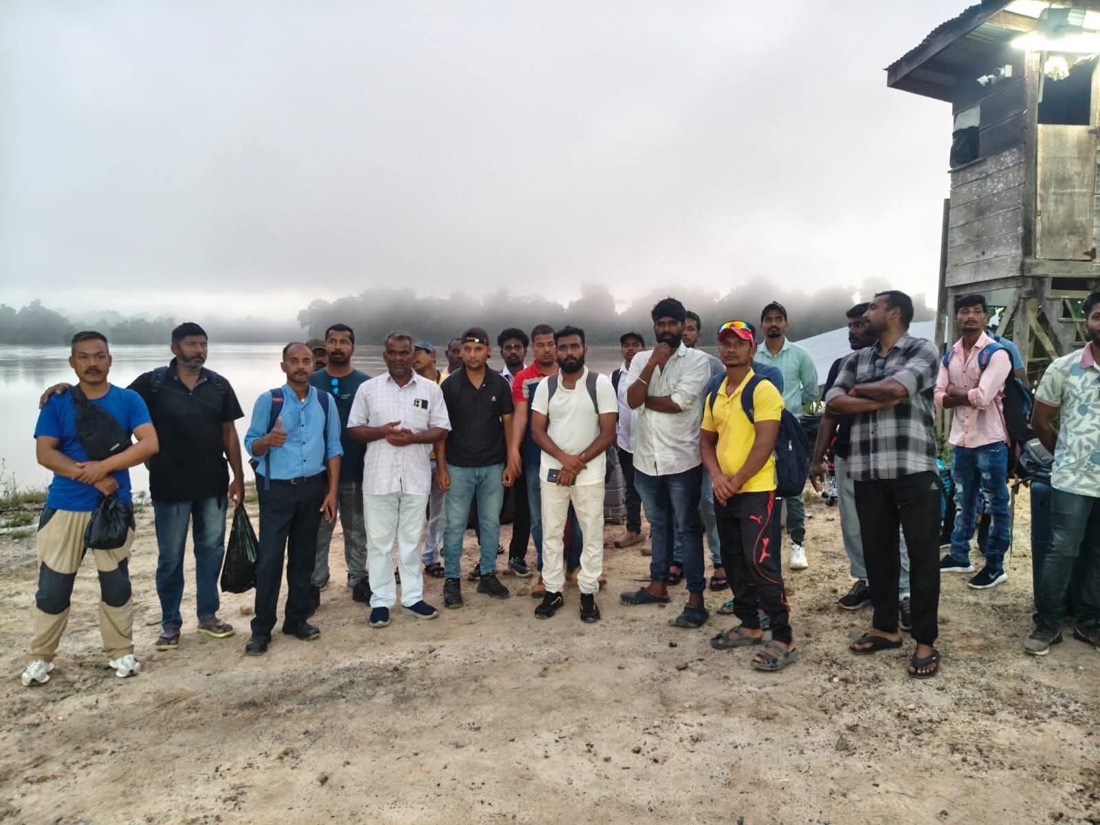 The stranded Indian nationals at Cuyuni Mazaruni