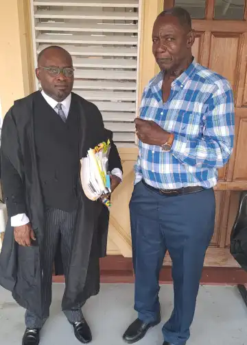 Attorney-at-law Roysdale Forde S.C, M.P and Guyana Trades Union Congress (GTUC) General Secretary Lincoln Lewis following their application on March 6, 2024 to intervene and or join the legal proceedings filed by the Guyana Teachers Union against the Government of Guyana.