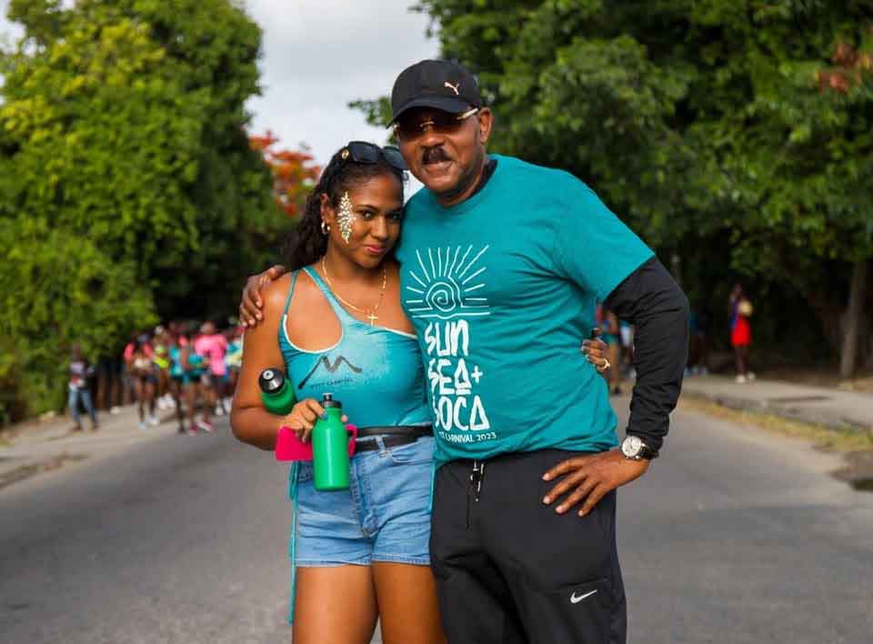 Prime Minister Gaston Browne and his wife Maria joined revellers for Antigua's Carnival, T-Shirt Mas.