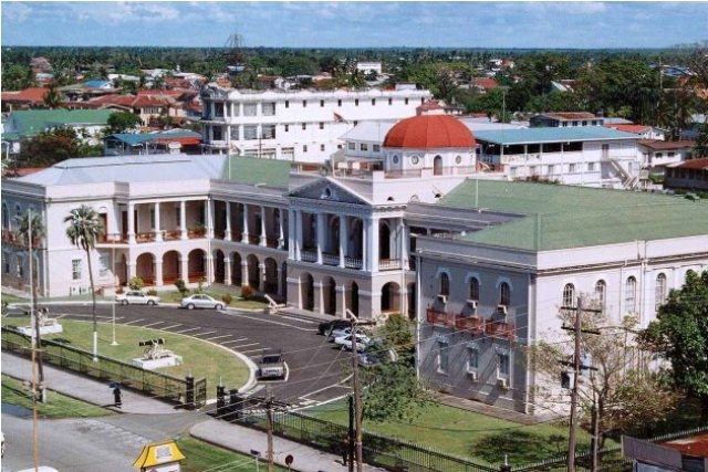 The Parliament building of the Cooperative Republic of Guyana, Georgetown. The seat of constitutional reform. 