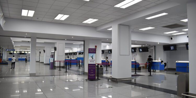 New check-in area in the departure section at the Chedi Jagan International Airport, Timeri