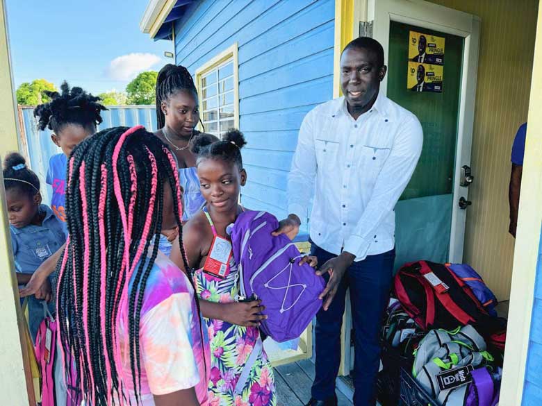 UPP Leader Jamale Pringle assisting back to school efforts in his All Saints East and St. Luke's constituency.