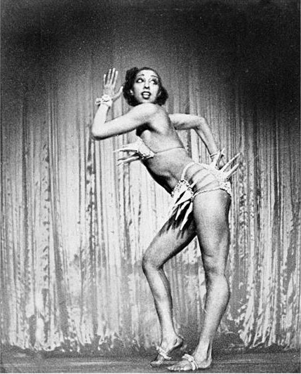 FILE - Performer Josephine Baker strikes a pose during her Ziegfeld Follies performance of "The Conga" on the Winter Garden Theater stage in New York, Feb. 11, 1936. France is inducting Josephine Baker – Missouri-born cabaret dancer, French Resistance fighter and civil rights leader – into its Pantheon, the first Black woman honored in the final resting place of France's most revered luminaries. (AP Photo, File)