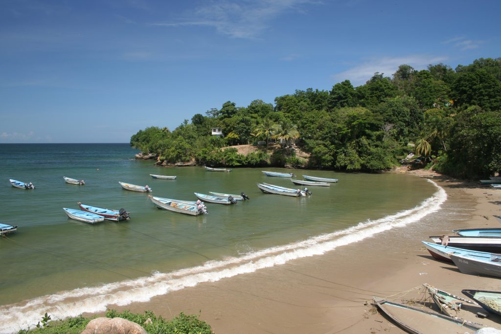Las Cuevas Bay Fishing Village in Trinidad and Tobago.