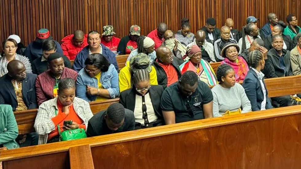 The courtroom in Polokwane was packed for the case that has exacerbated racial tensions