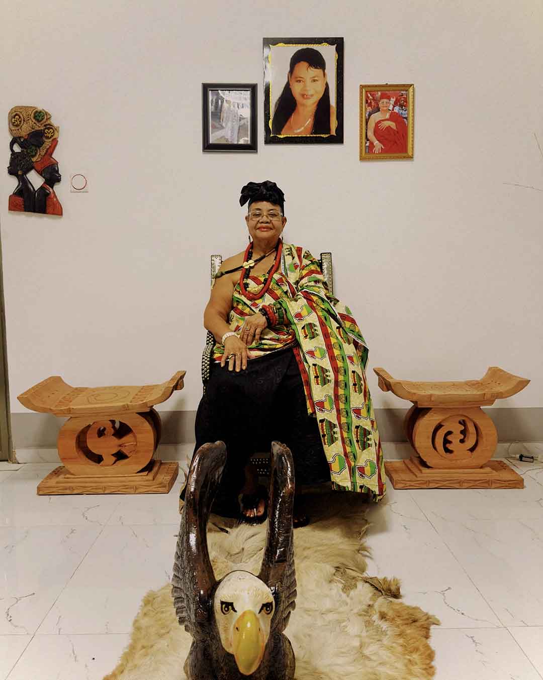 Naa Boafoyena crowned Diaspora Queen with deep roots in Asebu, embodies the spirit of QMCF. Her return to her ancestral home and confrontation with the educational crisis fueled an unshakeable resolve to act.