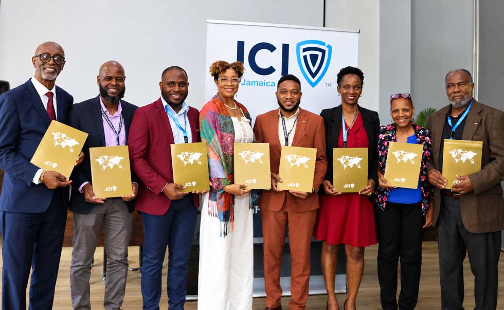 : Newly installed JCI Senators pose for a photograph after they were installed, at a special reception held during the JCI Jamaica’s annual convention at the Grand Palladium Resort & Spa in Lucea, Hanover on Sunday, October 4| Derrick Scott-Photo