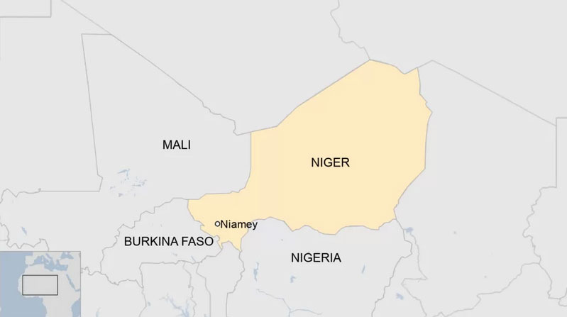 Niger is grappling with two Islamist insurgencies - one in the south-west, which swept in from Mali in 2015, and the other in the south-east, involving jihadists based in north-eastern Nigeria.