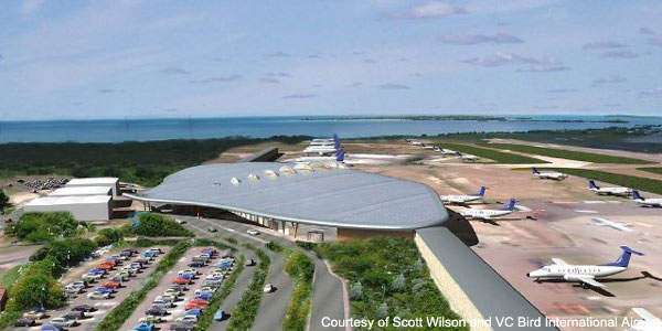 Antigua's modern VC Bird International Airport – built with Chinese financing during Baldwin Spencer's United Progressive Party administration,